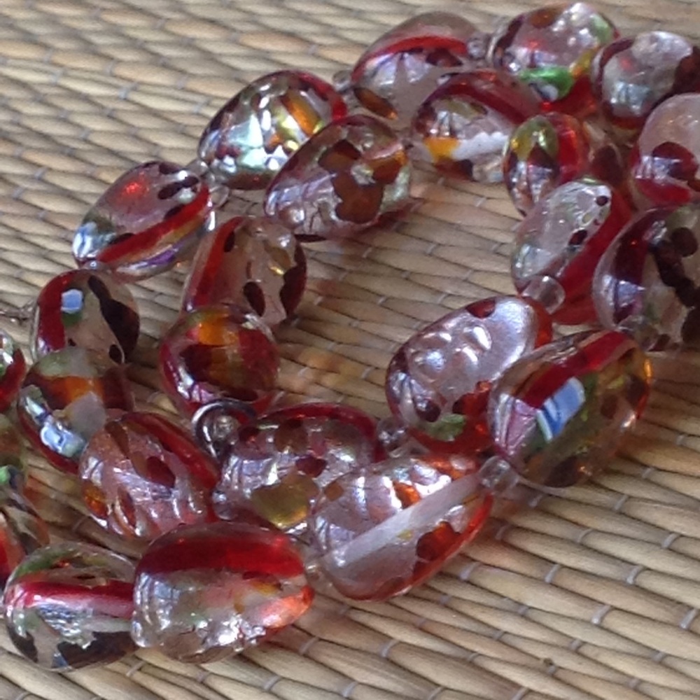 Murano Glass Italian Made Vintage Statement Runway Necklace 925 Signed